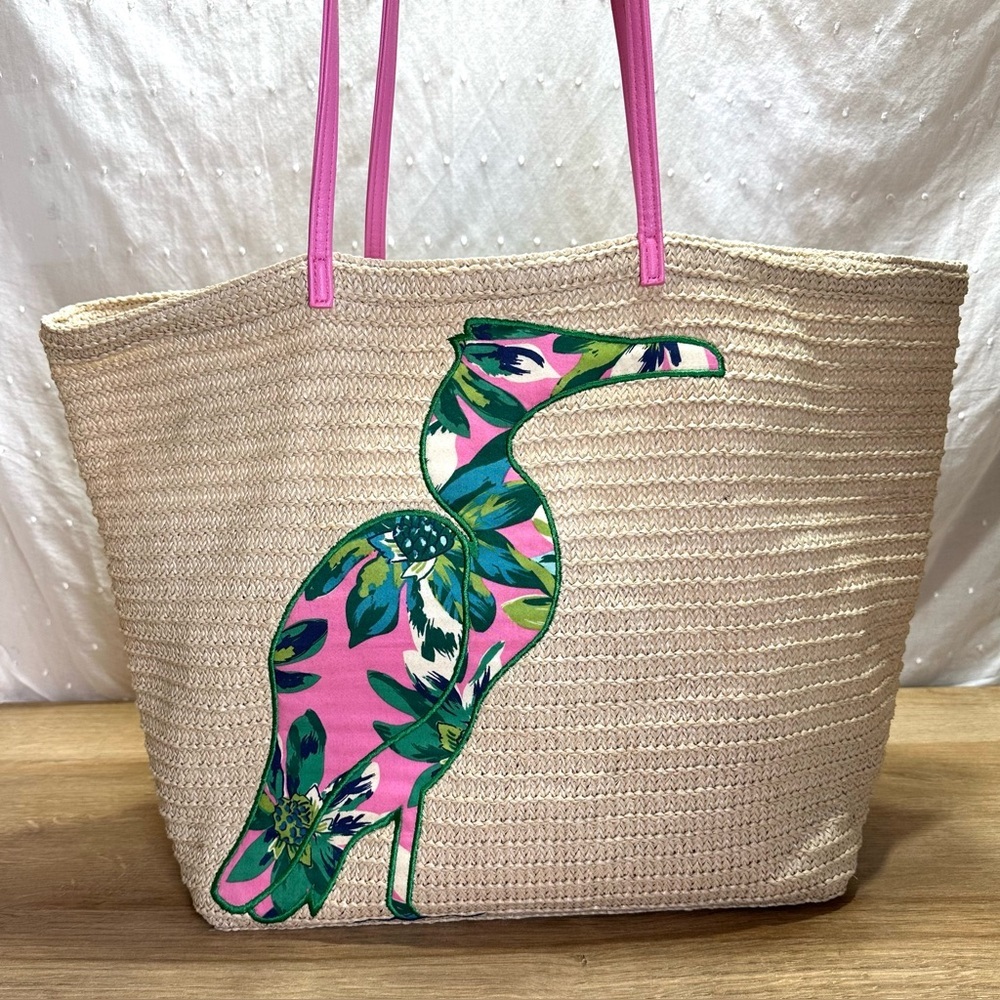 Vera Bradley Seashore Straw Beach Tote Floral Shorebird Beachโ Resort Vacation